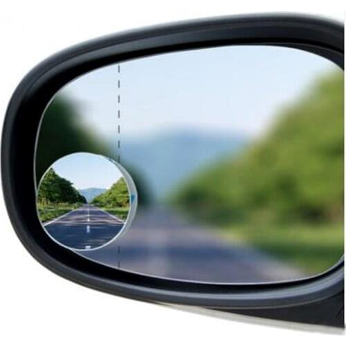 2PCS/lot HD Reversing Small Round Mirror Blind Spots Rearview Reverse Auxiliary Lens No border