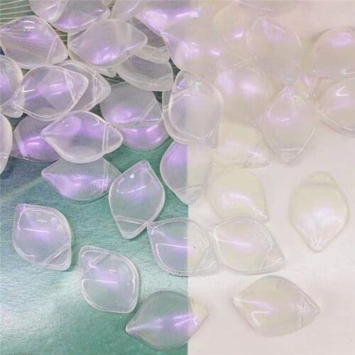 20pcs Flower Petals Charms Pendants Straight Hole Earring Making Connectors Handwork Girls Hair Accessories DIY Jewelry Findings