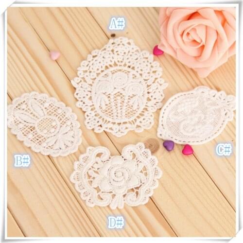 20 PCS Mix Design High Quality DIY Venice Embroidery Applique Lace Patches Free Shipping