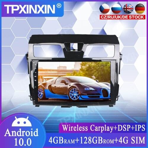 4+128G Android 10.0 For Nissan Tenna 2013-2015 Car GPS Navigation Car Multimedia Player Auto Radio Tape Recorder Stereo Headunit