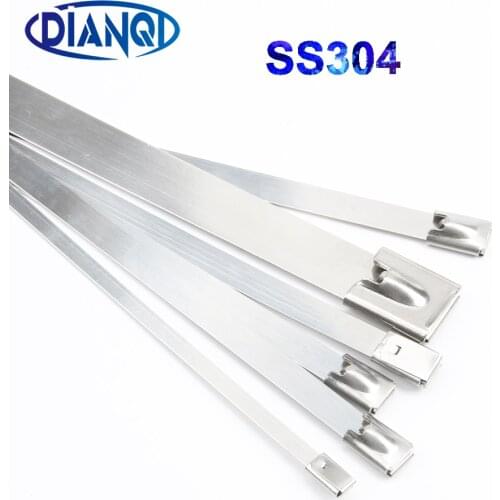 50/100PCS Multi-Purpose Locking Cable Metal Zip Ties Stainless Steel Cable twist Ties Locking Metal Zip-Exhaust Wrap Coated