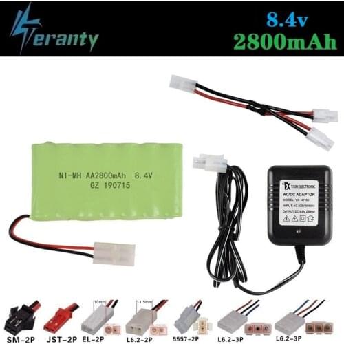 8.4v 2800mAh Battery Charger Sets For RC Car Robots Tanks Guns Boats 8.4v NiMH Battery Aa 2400mah 8.4v Rechargeable Battery Pack