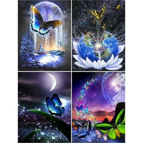 KAMY YI Animals Insects Butterflies Earth Diamond Painting Cross Stitch 5D Diy Embroidery All Diamond Art Mosaic Home Decoration