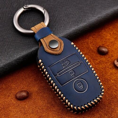 Genuine leather car key case key shell For Kia Ceed Rio Sportage R K3 K4 K5 Sorento Cerato Optima 2015-2018 K900 Stinger Fob