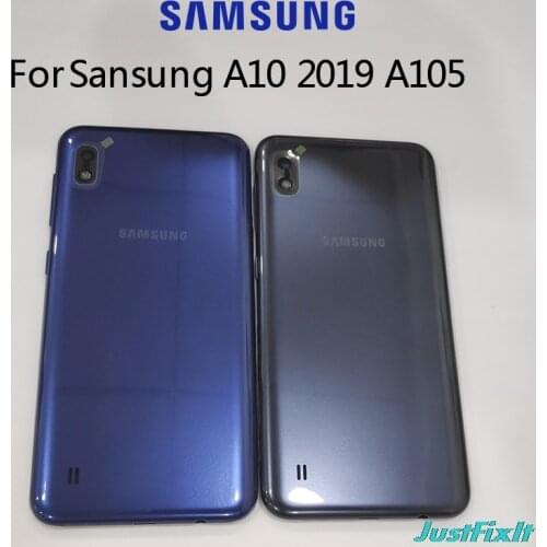 For SAMSUNG Galaxy A10 2019 SM-A105F A105 A105F Back Battery Cover Door Rear Glass Housing Case Replace Battery Cover