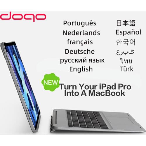 DOQO Magic Bluetooth-Compatible Multi-Function Split Trackpad Backlight Keyboard Case For iPad Pro 10.9 12.9 11 2021 2020 2018