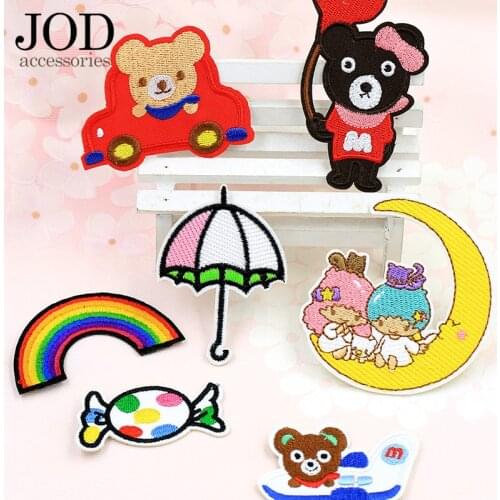 JOD Chlidren Clothes Patches Ironing Thermo Adhesive Applications Clothing Sewing Embroidery Applique Cloth Stickers Iron On