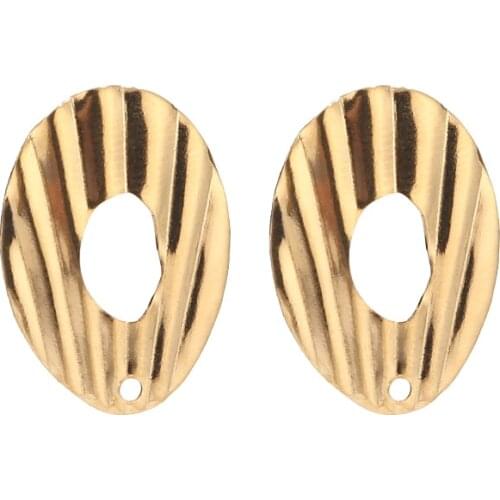 10pcs New Stainless Steel Teardrop/Round Earring Posts Hypoallergenic Earrings Findings for Earring Making