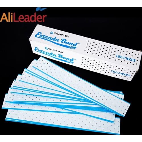 Alileader Adhesive Walker Extenda-Bond Plus Double-Sided Tape Tabs With Breathing Holes Blue Adhesive For Lace Front Wigs Toupee