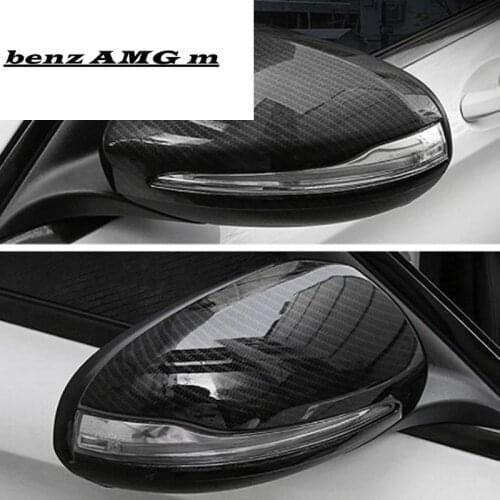 Carbon Fiber For Mercedes Benz C w205 E W213 GLC-Class X253 S Class w222 ABS Plastic Car Rearview Mirror Cap Cover Trim For LHD
