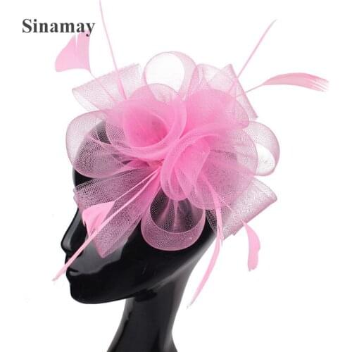 Fashion Party Ascot Nylon Fascinator Hat Headband Elegant Women Wedding Hats Formal Dress Ladies Race Married Hair Accessories