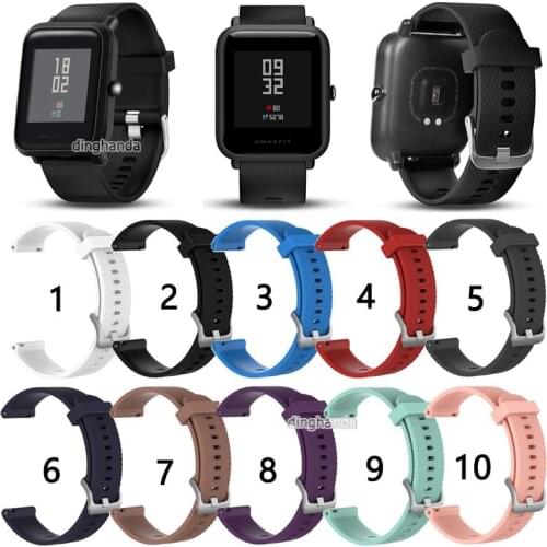 Soft Silicone Strap Replacement Watch Band For Huami Amazfit Bip/Bip Lite/Bip S/Bip S Lite/Bip U Series