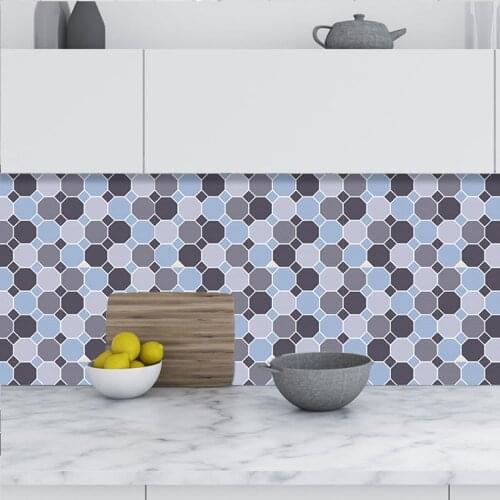 6pcs Mosaic Tile Wall Stickers 20cm*20cm*6pcs For Kitchen Bathroom 20*20cm PVC Waterproof *100% Brand New And High Quality
