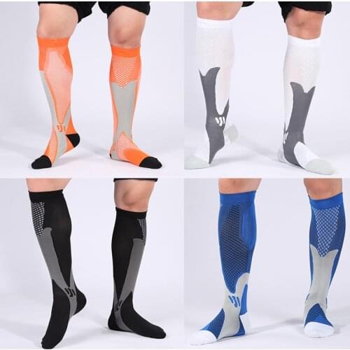 3 Pairs Outdoor Cycling Fast-drying Breathable Adult Sports Socks Compression Socks Nylon Medical Nursing Men Women Stockings
