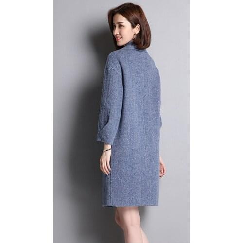 Female 2020 New Wool Jacket Spring korean Alpaka long Coat women double-faced coats Abrigos Mujer Elegante Qbl-9829 KJ5269