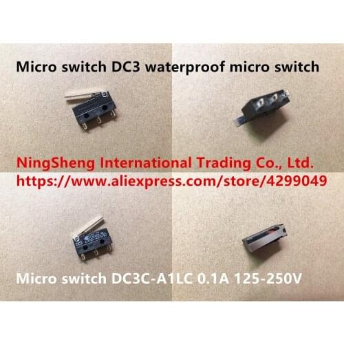 Original new 100% micro switch DC3 waterproof micro switch DC3C-A1LC 0.1A 125-250V