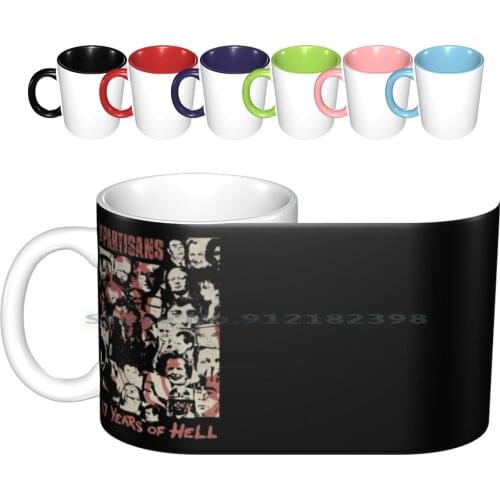 Partisans-17 Years Of Hell Ceramic Mugs Coffee Cups Milk Tea Mug Crass Conflict Anarchist Zounds Discharge Crust Punk Crustpunk