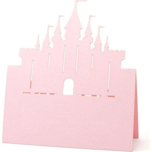 Personalised Castle Place Cards - Escort Cards, Princess Wedding, Fantasy Bridal shower, Custom Fairy Tale Wedding Castle