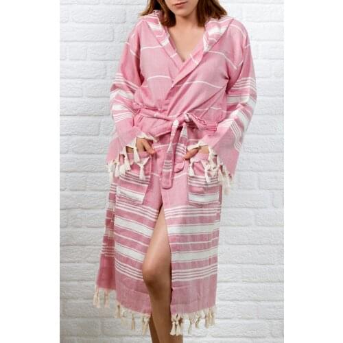 Pestemal Bathrobes 100 Cotton Pink women men bath Turkish made 4 seasons seafood pool spa beach