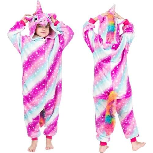 Cartoon Anime Onesie Pajamas For Boys Girls Unicorn Kigurumi Pajamas Baby Costume Boys Sleepwear Jumpsuit Winter Kids Pyjama