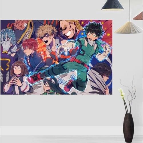 Custom My Hero Academia Anime Posters And Prints Wall Pictures For Living Room Modern Art Poster Home Wall Decor 20x30cm,27x40cm