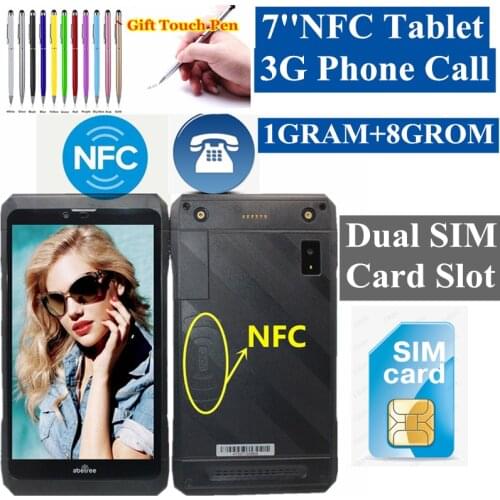Spring Sales NFC 3G Phone Call 7 INCH Tablet PC Android 4.4 1GB/8GB Dual SIM Card 1024x 600 MTK6582 WIFI Bluetooth Dual Cameras