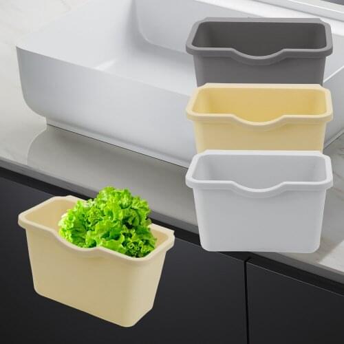 Plastic Can Holder Hanging Multifunction Trash Trash Bag Mini Cabinet Door Rear Hanging Trash Shelf