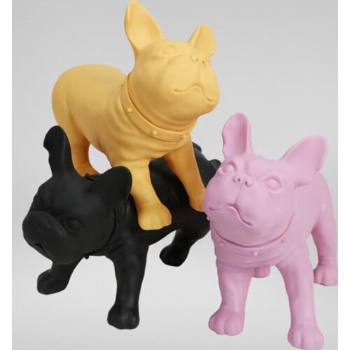 Plastic French Bulldog Dog Mannequin With Revolved Head For Display