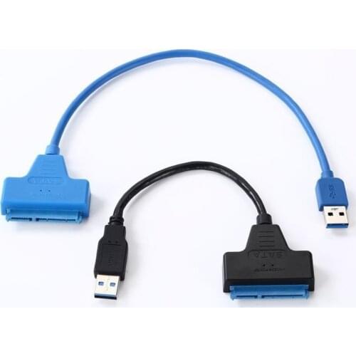 Portable Size Lightweight Hard Disk Drive SSD Data Power Cable Adapter USB 3.0 To SATA 22-Pin 2.5 Inch Cable