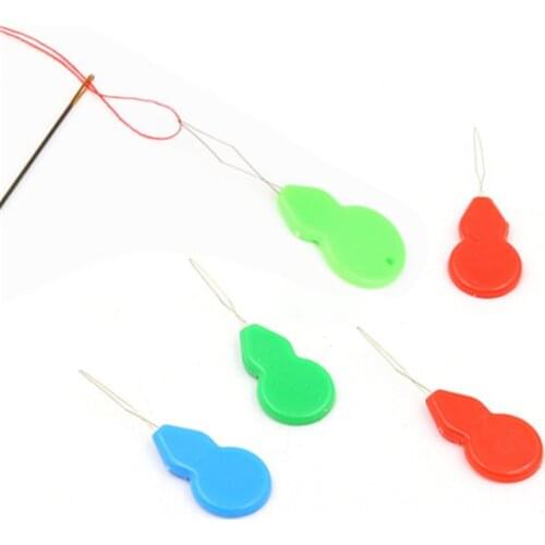 Slivery Hand Machine 10PCS/Set Sewing Stitch Bow Wire Needle Threader Insertion Tool Random Color Hand Sewing Machines
