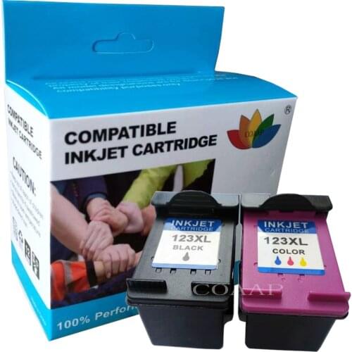 COAAP Compatible HP123 Refilled ink cartridges for HP 123 XL OfficeJet 3830 3831 3832 3833 3834 4650 4652 4654 4655 printers