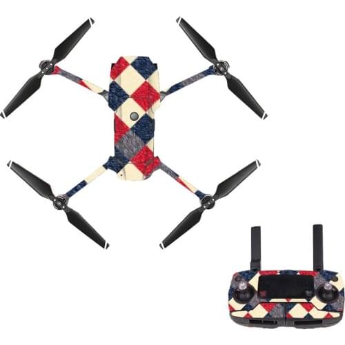 Block Style 4 Decal Skin Sticker For DJI Mavic Pro Drone + Remote Controller + 3 Batteries Protection Film Cover