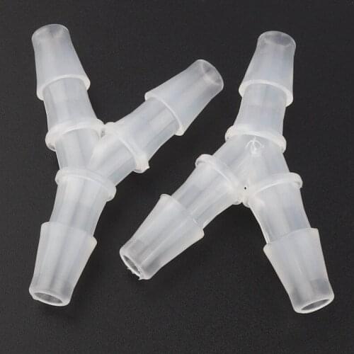 5pcs/lot 7.9-15.8mm Y-Type Tee Connectors PP Plastic Pagoda Joints Aquarium Fish Tank Aerator Hose Connector Air Pump Fittings