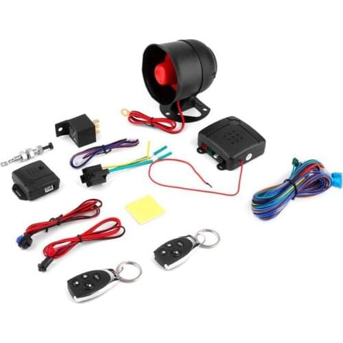 Universal 1-Way Car Alarm Vehicle System Protection Security System Keyless Entry Siren + 2 Remote Control Burglar Hot