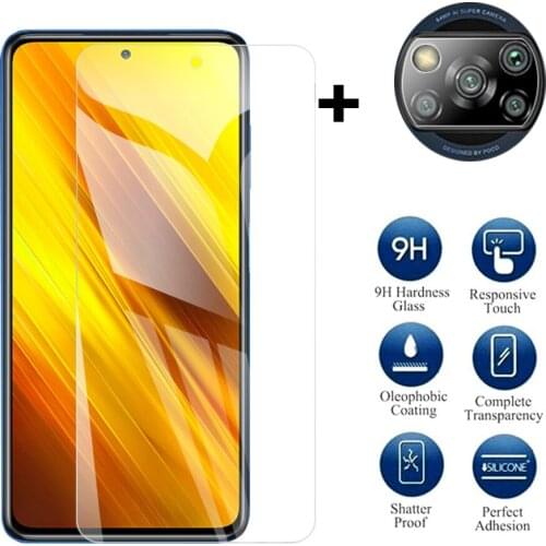 1-2 Pcs Camera Lens Film Safety Glass For Xiaomi Poco X3 NFC Screen Protector On Xiaomi Poco X3 NFC Transparent Tempered Glass