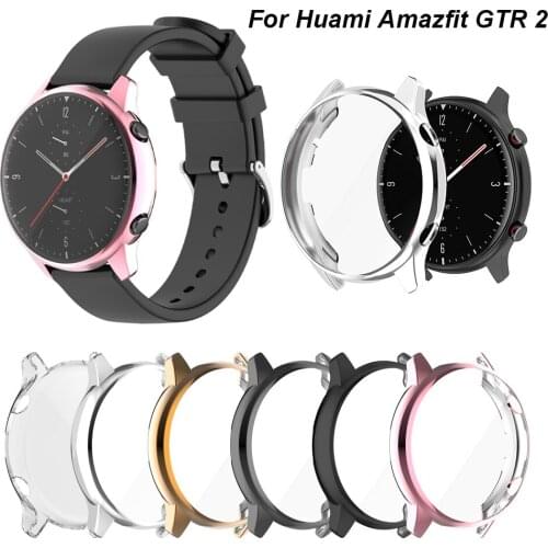 Protective Shell For Huami Amazfit GTR2 Smart Watch Full Cover Soft Plating TPU Watch Case For Huami Amazfit GTR 2e