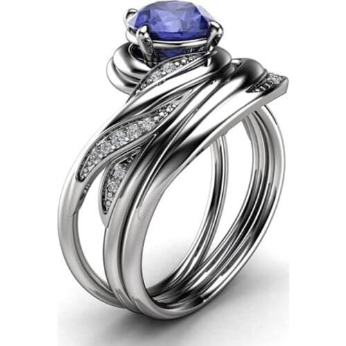 Fashion Winding Twist Multi-layer Rings Luxury Jewelry Filled Cut Zircon Crystal Wedding Rings Women Gift Z5M529