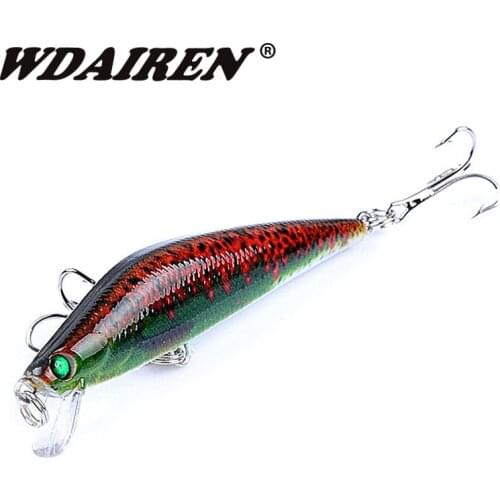 1Pcs 8cm 8.5g Fishing Lure Minnows Floating baits Wobblers Crankbait Swimbait Fishing Tackle 3D Painted Hard Bionic lures FA-41