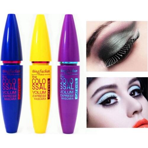 1Pc Makeup Mascara Long Thick Curling Lengthening Make Up Eyes Curling Waterproof Non Staining Mascara False Lash Cosmetic TSLM1