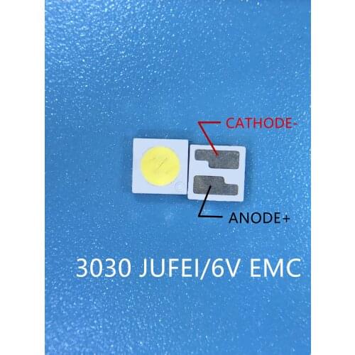 100PCS JUFEI LED Backlight 2W 6V 3030 Cool white LCD Backlight for TV TV Application 01.JB.BK3030W65N12