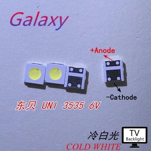 1000PCS UNI LED backlight LCD TV 3535 3537 LED SMD Lamp bead bead 1W 6V 3535 1.2W Cold white UNI