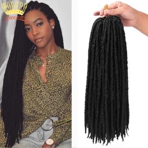 18 Inch Synthetic Faux Locs Crochet Braids Hair Dreadlocks Knotless Hook Dreads Ombre Color Braiding Hair Extensions For Women