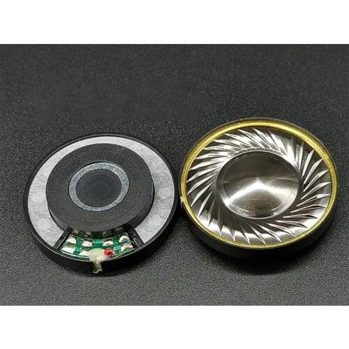 2pcs 40mm Titanium Diaphragm Speaker Unit 32 Ohm Headphones Drivers Headphones DIY Loudspeakers