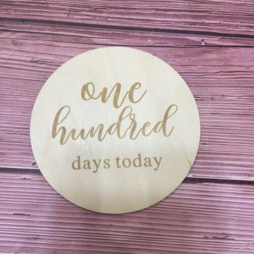 2pcs one hundred days today Baby Milestone Cards Birth Announcement Baby Shower Gift