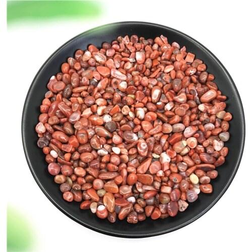 50g Natural South Red Agate Gravel Original Stone Purify Degaussing Quartz Crystals Specimen Decor Natural Stones and Minerals