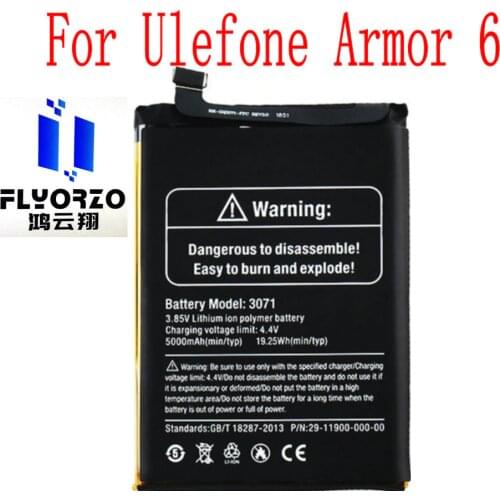 Brand new original 5000mAh Ulefone 3071 Battery For Ulefone Armor 6 Mobile Phone