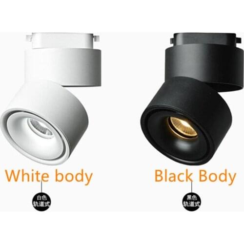 Free Shipping 15W 20W COB LED Track Light Rail Spotlight for Home Clothing Shoes Store Adjustable Dimmable Lamps AC110/220V 2pcs