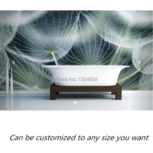 Free shipping custom- modern 3D mural Floating Dandelions Wall Mural sofa bedroom TV backdrop wallpaper