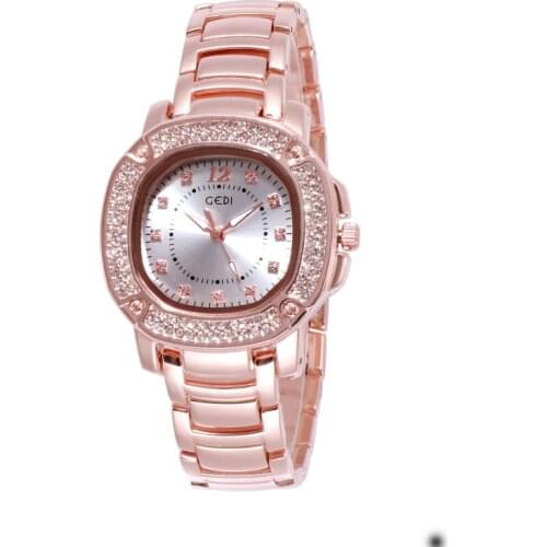 Luxury Brand GEDI Alloy Strap Female Watch Ladies Wristwatch Casual Quartz Womens Watches Clock Waterproof Relogio Feminino