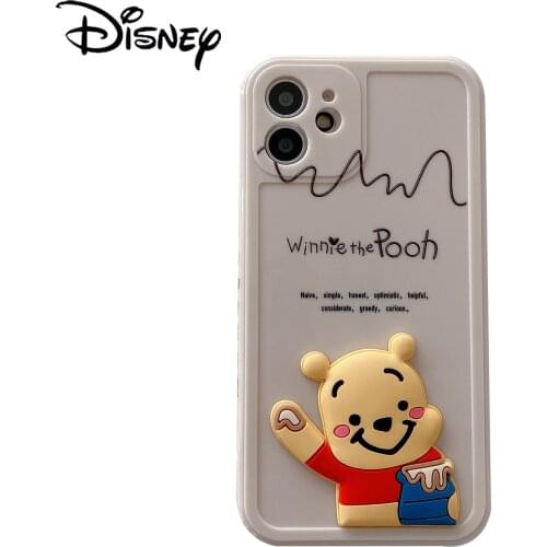 Disney Cartoon Pooh Original Phone Case for iPhone 7/8P/X/XR/XS/XSMAX/11/12Pro/12min Phone Girls Case Cover